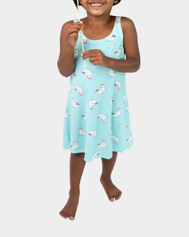 Girl's Unicorn Floaties Tank Dress, Size XS-L