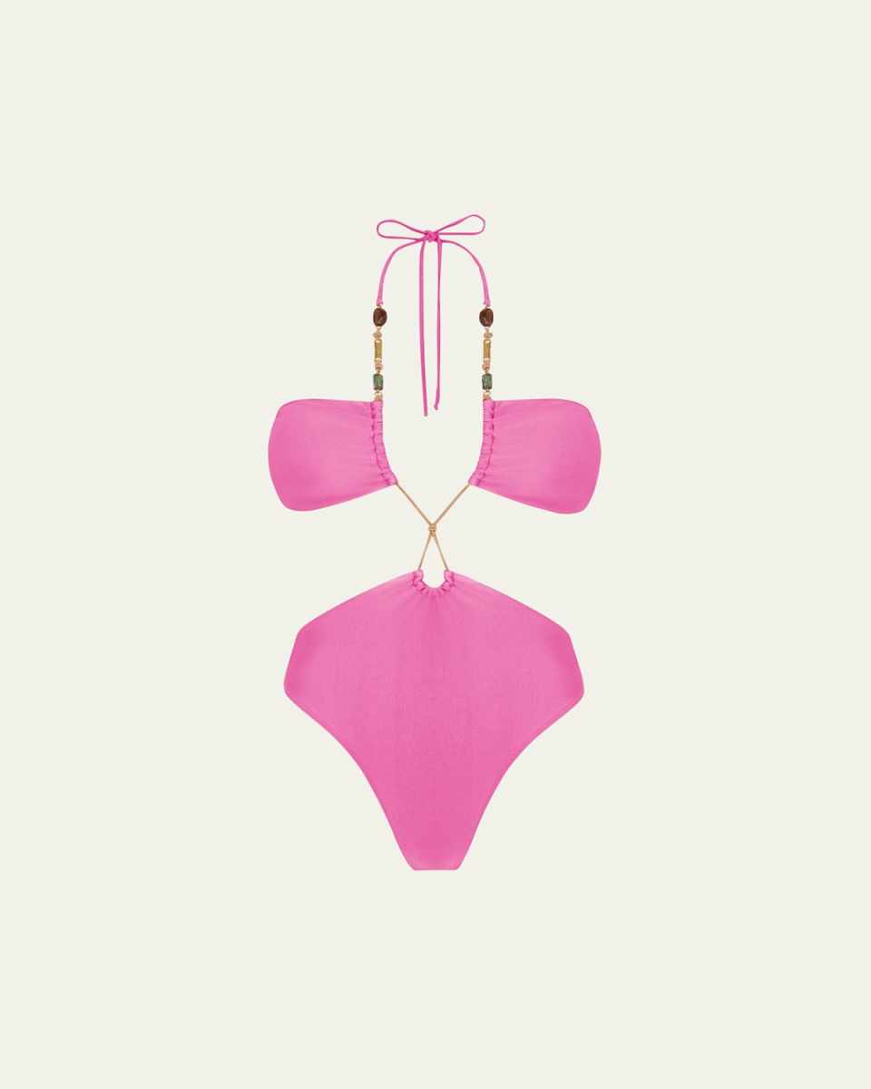 Solid Kaia Gi Brazilian One-Piece Swimsuit