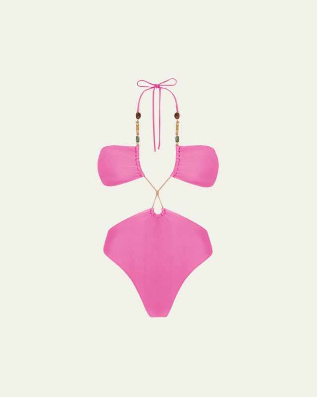 Solid Kaia Gi Brazilian One-Piece Swimsuit