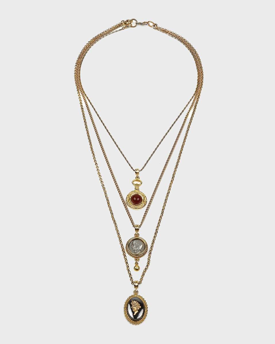 Triple-Layered Charm Necklace