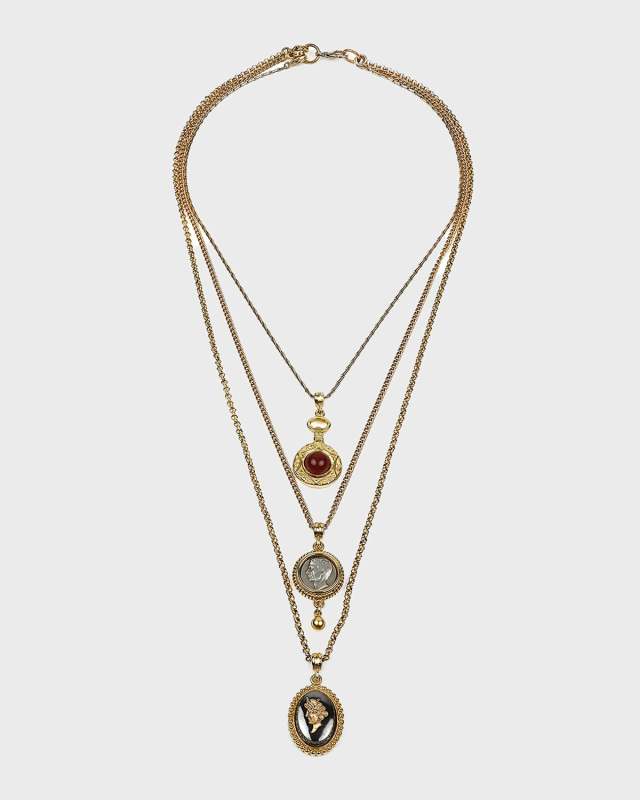 Triple-Layered Charm Necklace