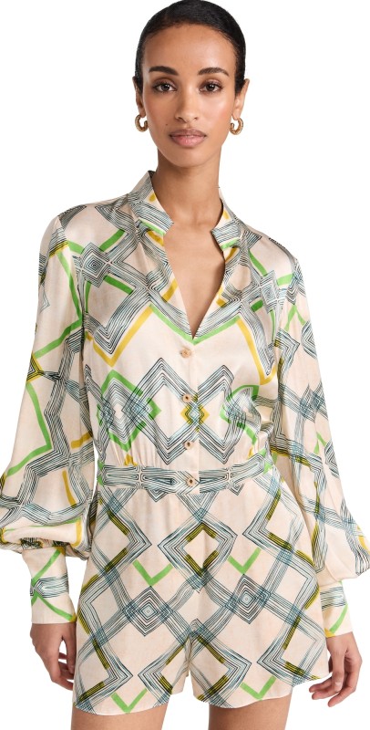 ALEXIS Ramsey Romper Linear Cream
