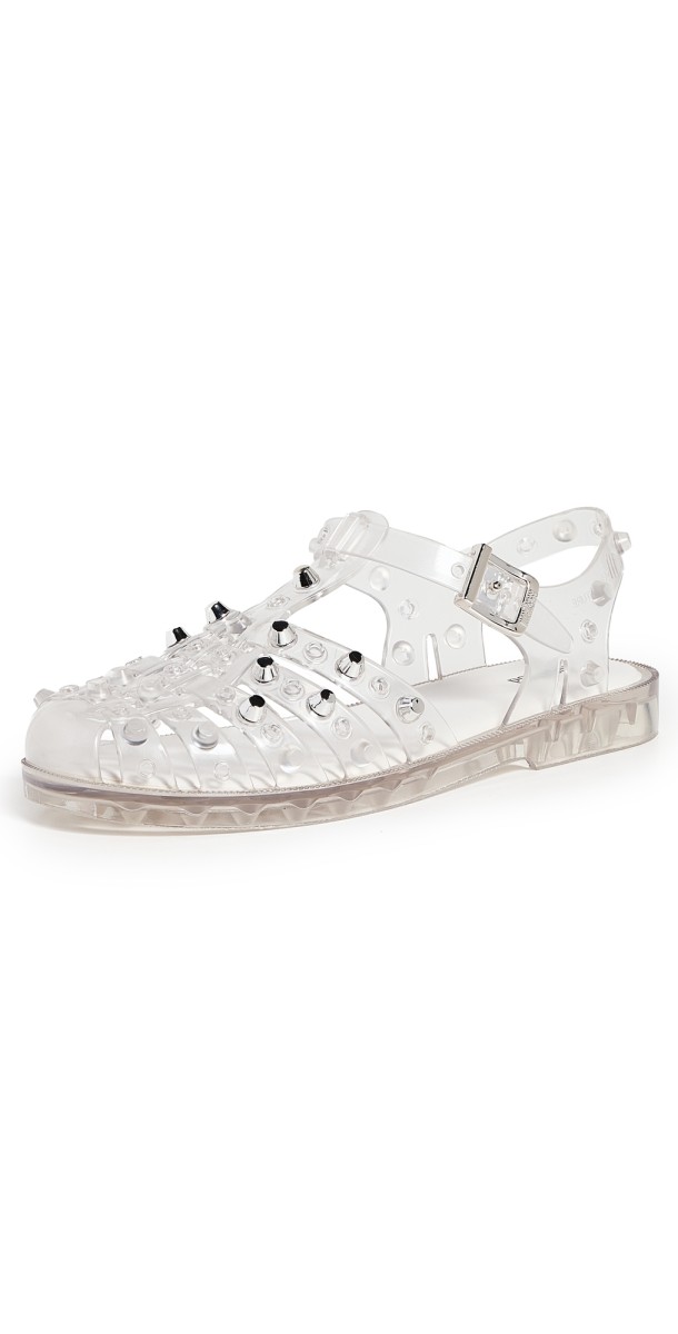 Melissa Possessions Stud Sandals Clear/Silver