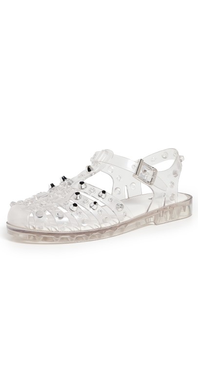 Melissa Possessions Stud Sandals Clear/Silver