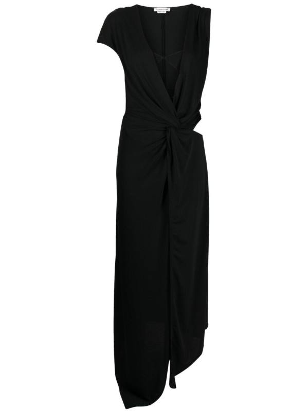 asymmetric cut-out maxi dress
