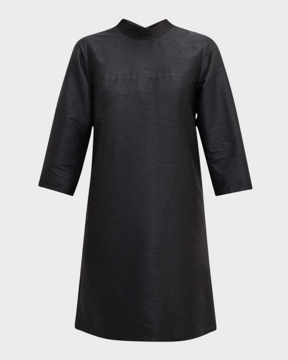 Diplomat Textured Bow-Back Mini Shift Dress