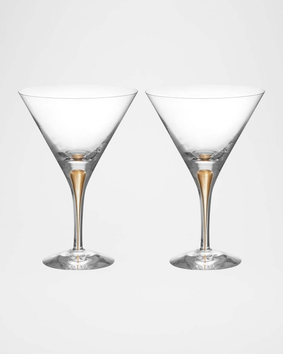 Intermezzo Gold Martini Glasses, Set of 2