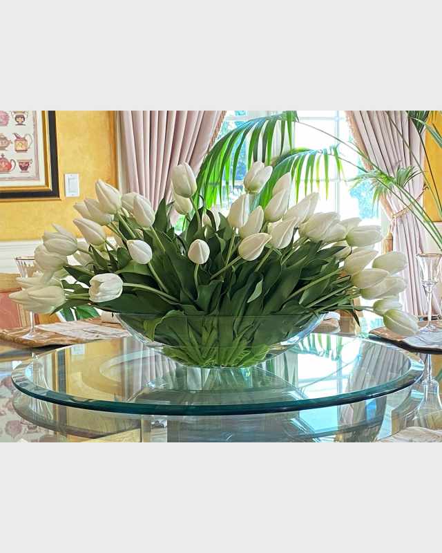 Tulip Mix in Glass Bowl