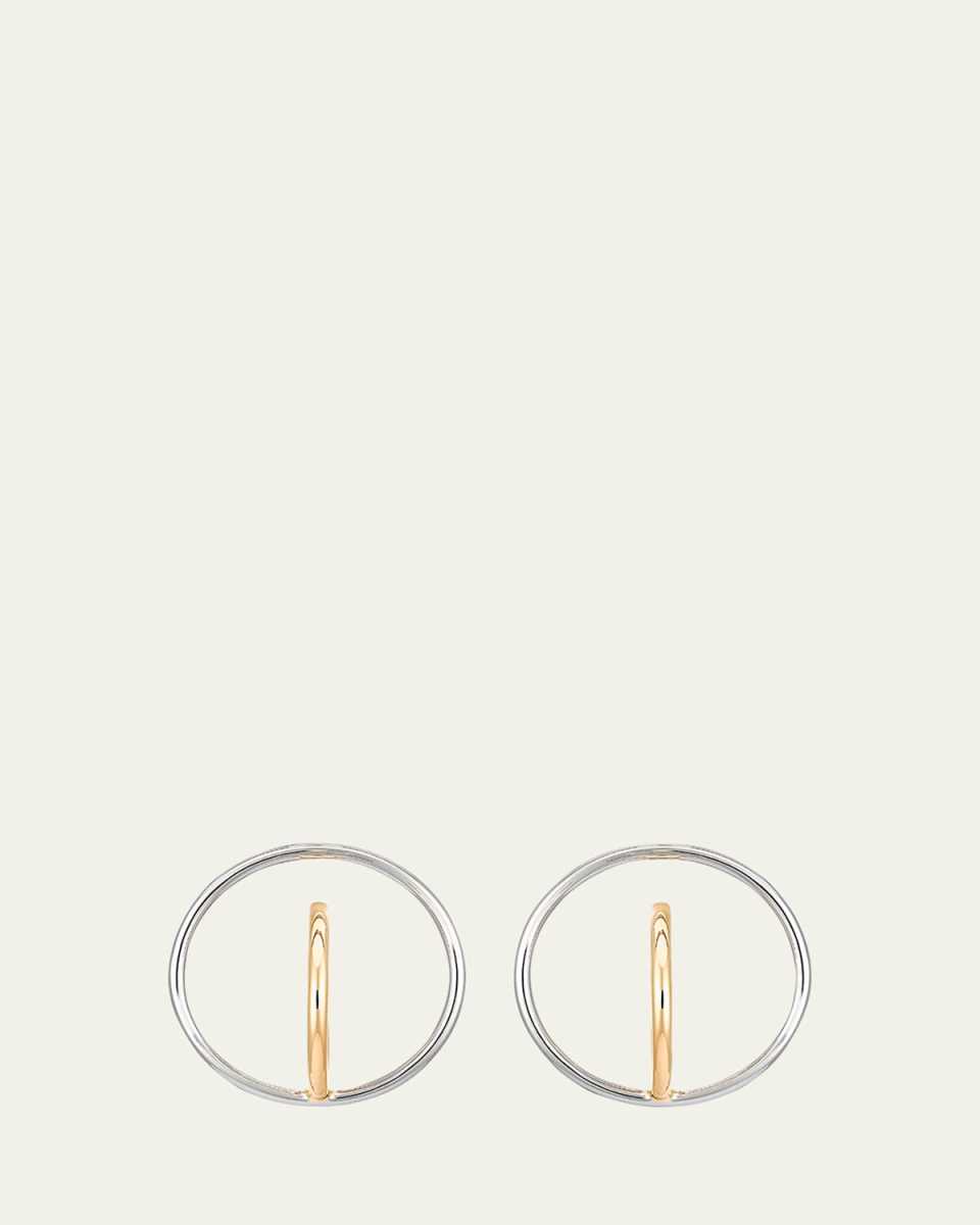 Saturn Small Circled Hoop Earrings