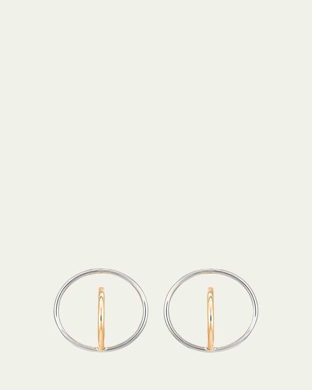 Saturn Small Circled Hoop Earrings