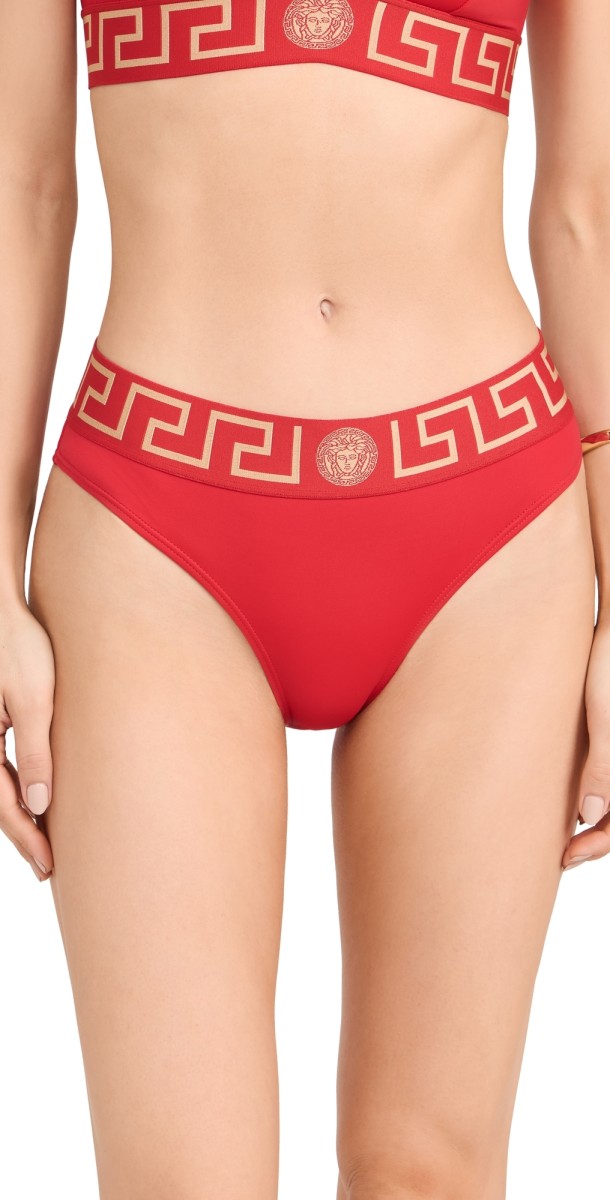 Versace Versace Swim Lycra Vita Bikini Bottoms A1203-Red