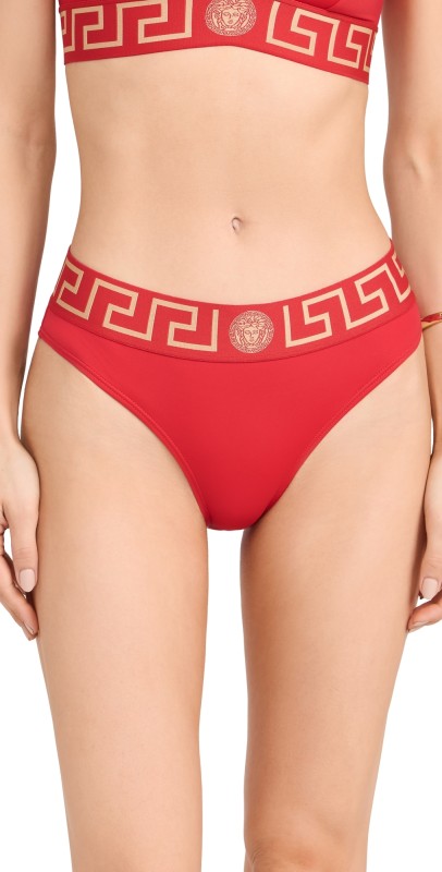 Versace Versace Swim Lycra Vita Bikini Bottoms A1203-Red