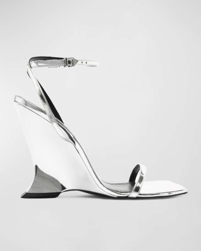 Siena Metallic Wedge Ankle-Strap Sandals