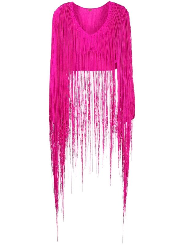 Lorena fringed cropped top