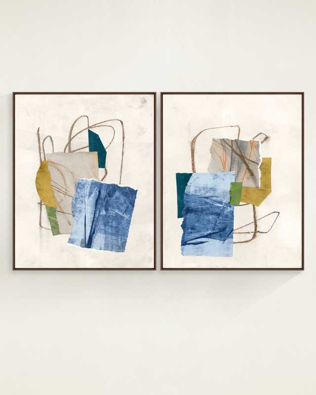 "Bold Expression" Framed Giclees by Richard Ryder, 41" x 51" - Set of 2