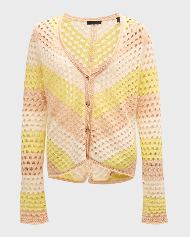 Mercerized Cotton Cord Cardigan