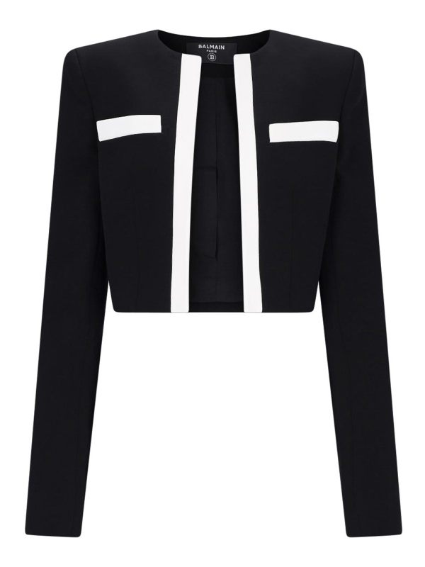 Balmain Pull Col Rond - Noir