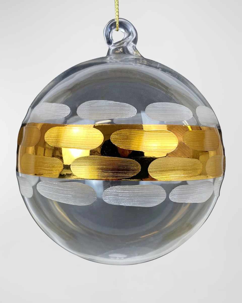 Truro Gold Glass Christmas Ornament