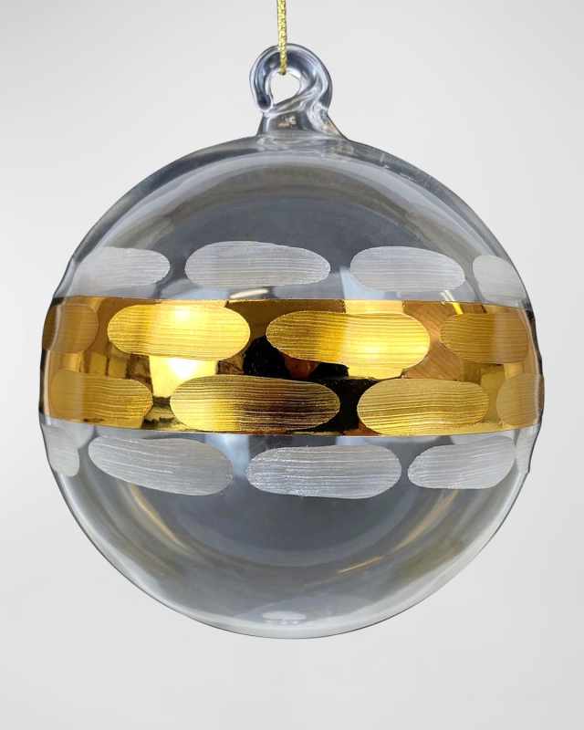 Truro Gold Glass Christmas Ornament