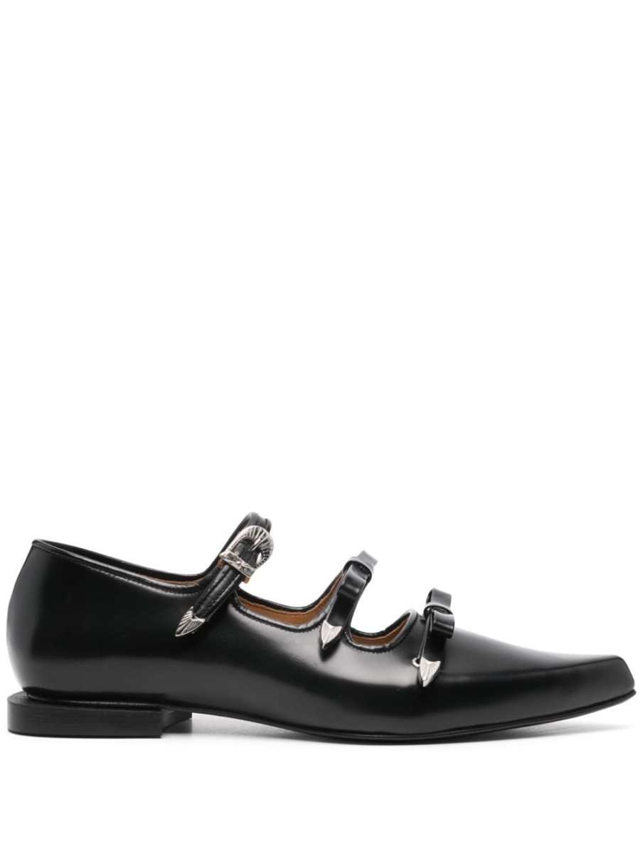 buckled ballet flats