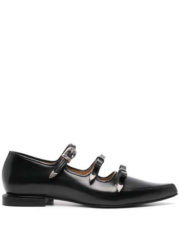 buckled ballet flats