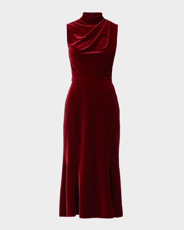 Audrey Sleeveless Velvet Dress