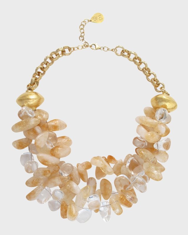 Citrine and Quartz Necklace