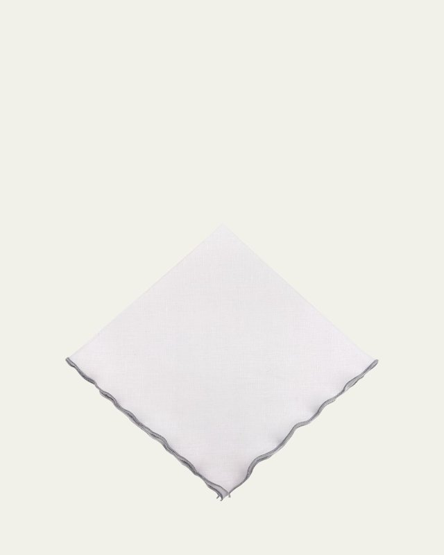 Silver Lettuce Edge Napkin