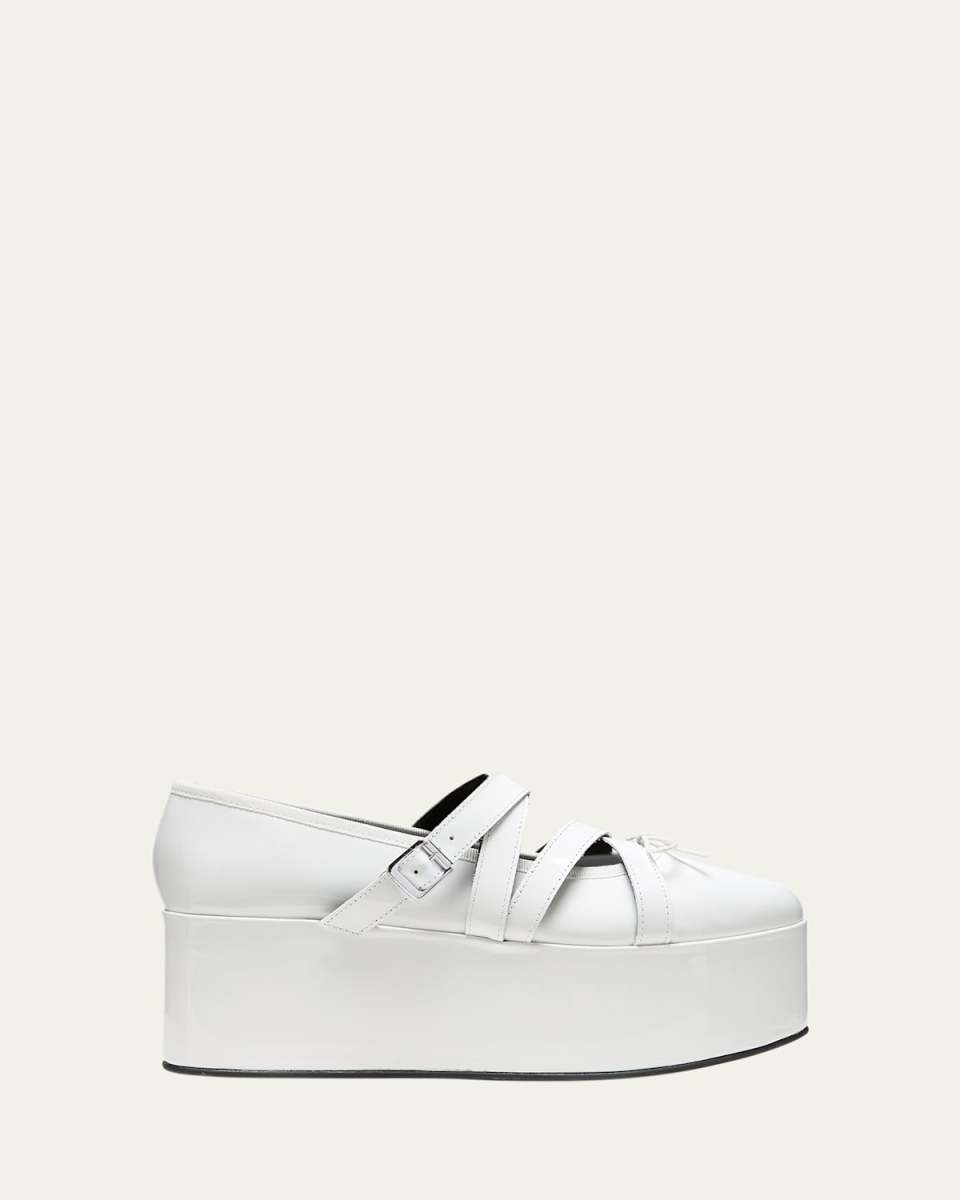 x Repetto Platform Patent Ballet Flats