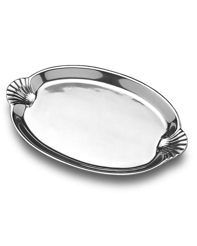 Scallop Handled Oval Tray