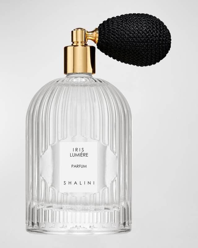 Iris Lumiere Parfum in Byzantine Glass Flacon w/ Black Bulb Atomizer, 3.4 oz.