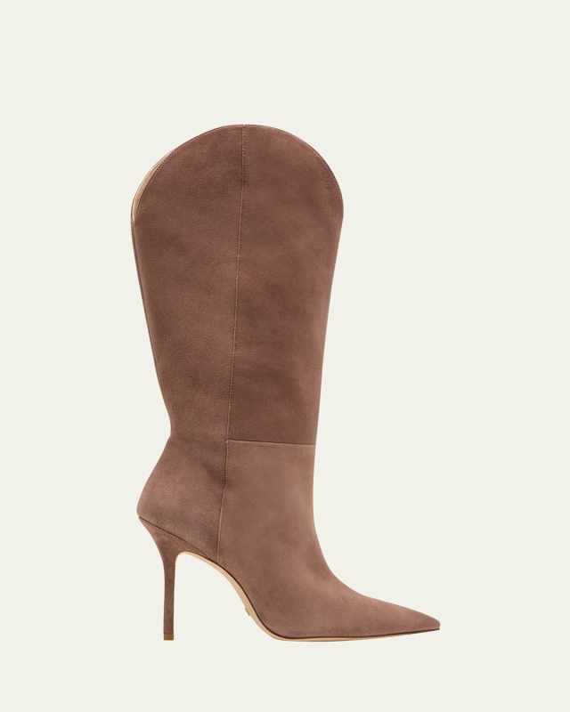 Stuart Outrider Suede Stiletto Boots