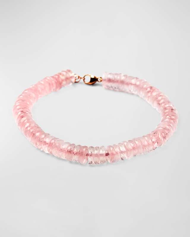 Rose Quartz Fancy Cut Bracelet