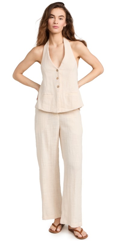 Free People Take Me To Paris 2 Piece Set Conch