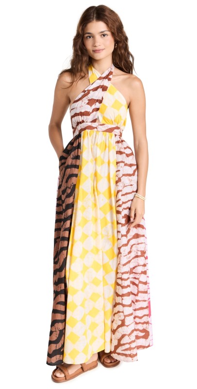 Studio 189 Hand-Batik Cotton Voile Halter Dress Multicolor