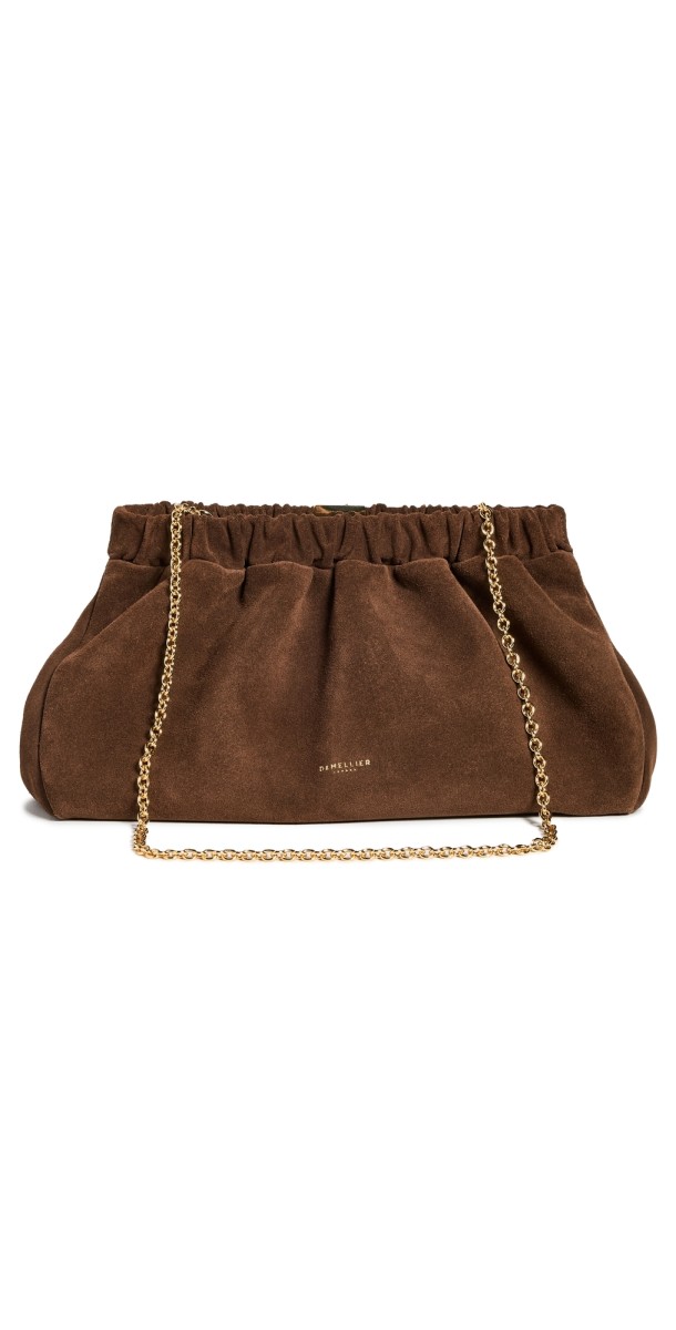 DeMellier Miami Clutch Mocha Suede And Mocha Smooth
