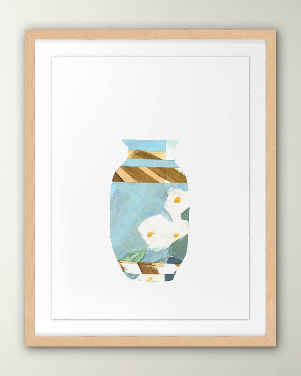 Floral Ginger Jar 3' Digital Print Wall Art by Katie Re Scheidt