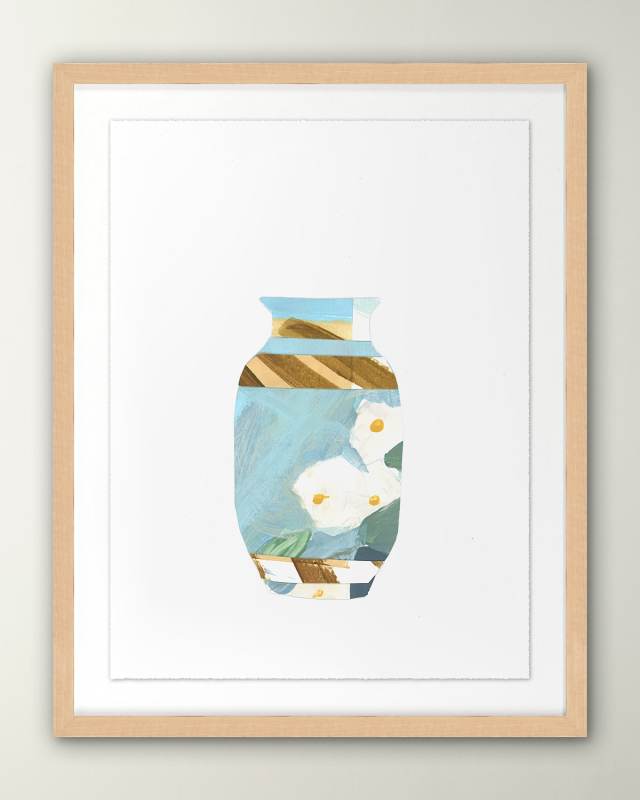 Floral Ginger Jar 3' Digital Print Wall Art by Katie Re Scheidt