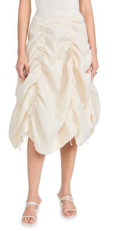 Sea Elegi Solid Skirt Cream