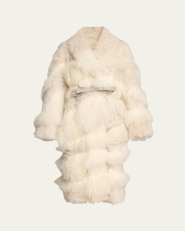 Emrys Oversized Lamb Shearling Cocoon Coat
