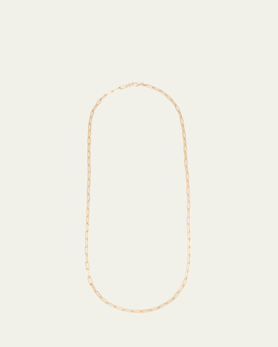 18K Yellow Gold Lien Or Long Necklace