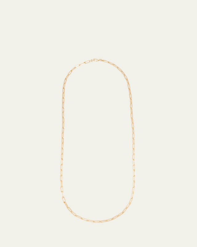18K Yellow Gold Lien Or Long Necklace