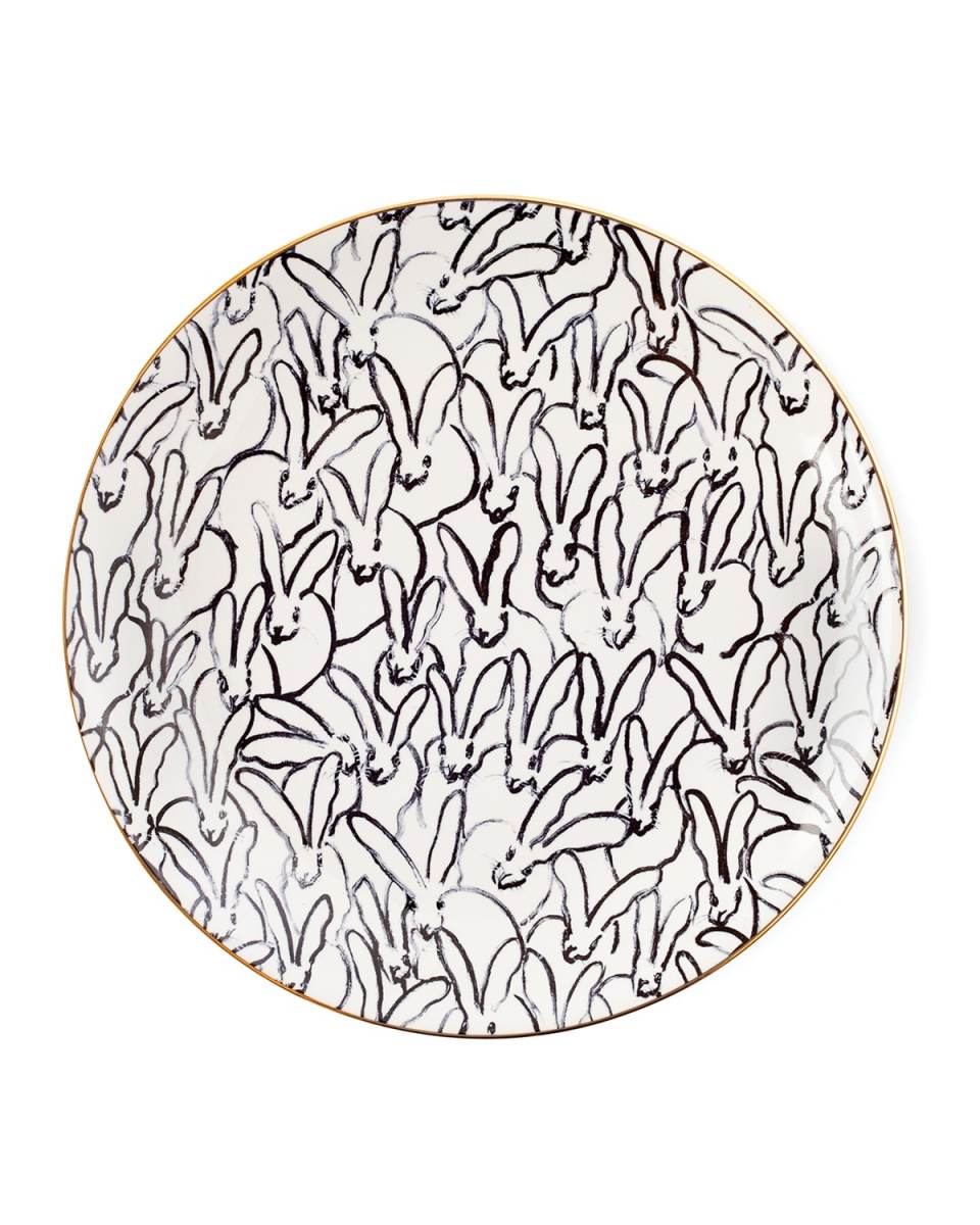 Rabbit Run Salad Plate with Gold Rim