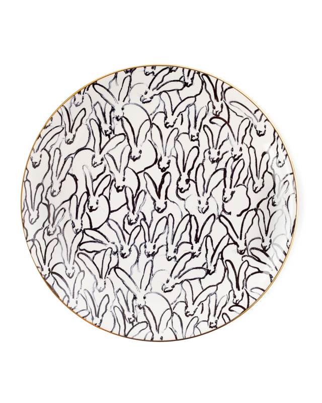 Rabbit Run Salad Plate with Gold Rim