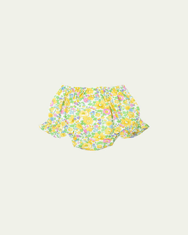 Girl's Floral-Print Bloomers, Size Newborn-24