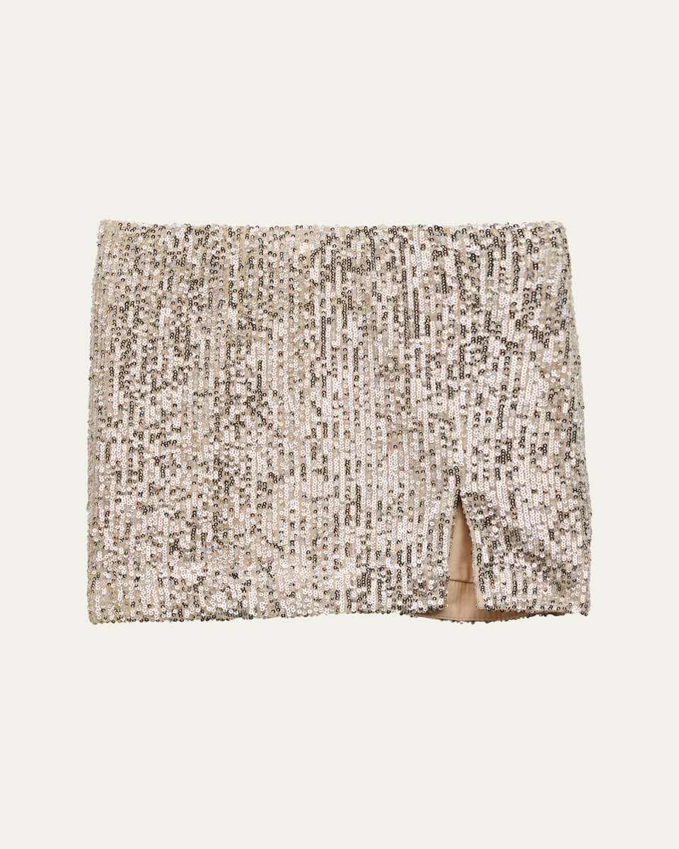 Girl's Taylor Sequin Mini Skirt, Size S-
