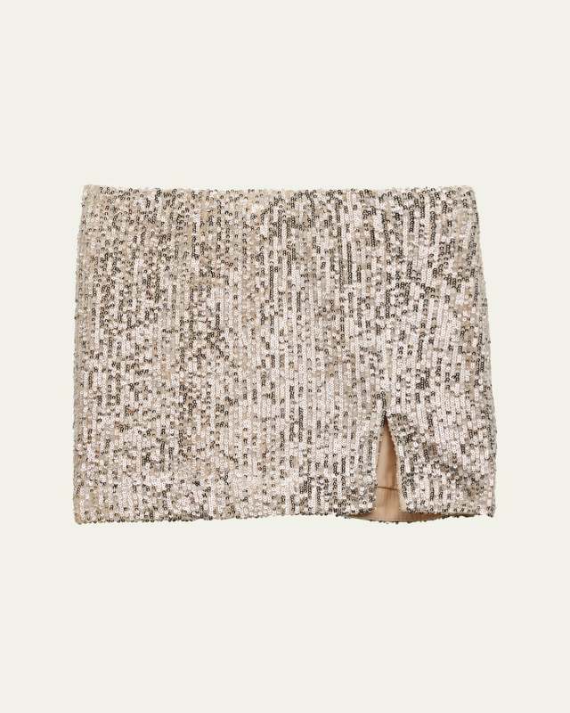 Girl's Taylor Sequin Mini Skirt, Size S-