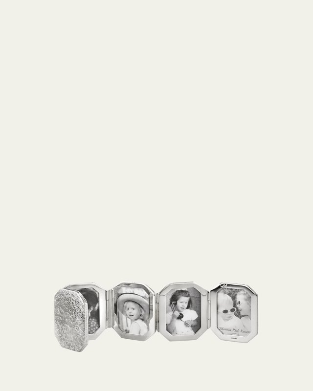 Sterling Silver Small 5-Photo Vine Folding Image Case