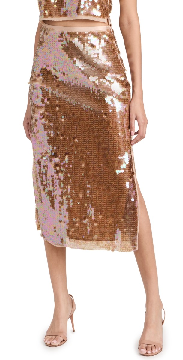 LoveShackFancy Miller Skirt Tawny