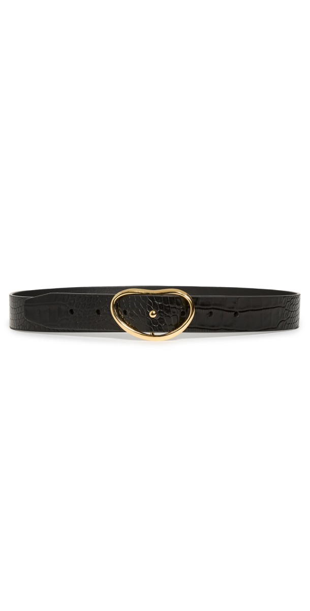 Lizzie Fortunato Wide Georgia Belt Black Croc